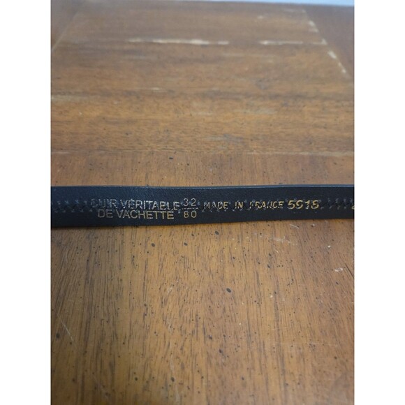 Sergio Renato Black Leather Gold Studded Belt Skinny Size 32 /80 Rare